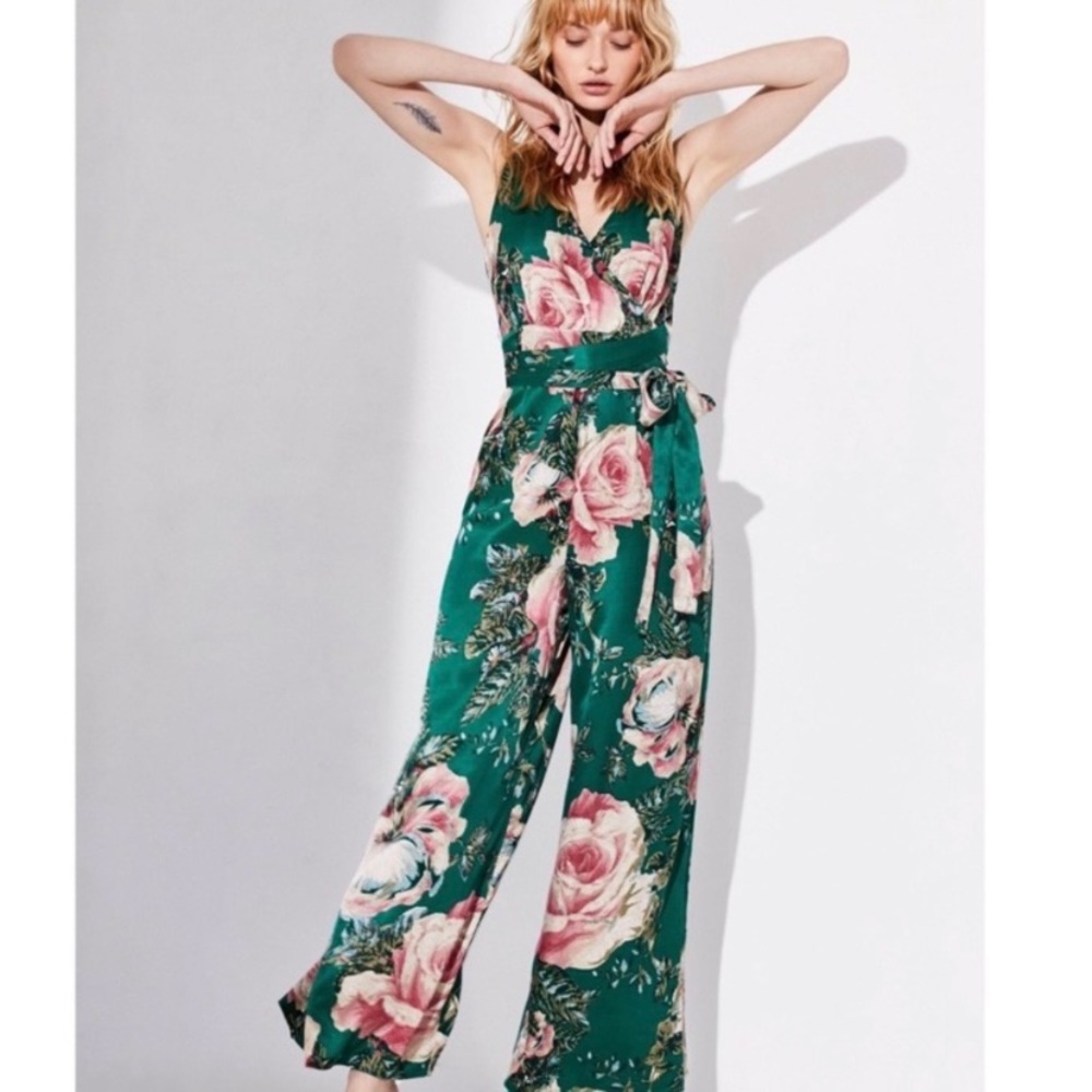 🌿|NWT| Free People Cabbage Rose Jumpsuit